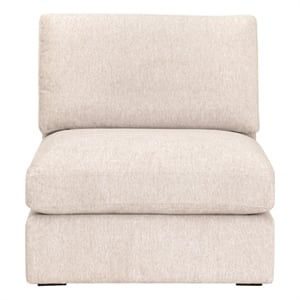 Pemberly Row Modular Armless Chair 36&quot x 38&quot in Ivory Performance Fabric