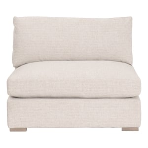 Pemberly Row Outdoor Modular Armless Chair 41&quot Seat in Sand Fabric
