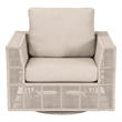 Pemberly Row Outdoor Swivel Rocker Rope Sofa Chair 36.5