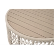 Pemberly Row Outdoor Rope and Teak Round Coffee Table 36