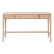 Pemberly Row Fluted 3-Drawer Oak Desk 54