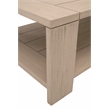 Pemberly Row Outdoor Teak Coffee Table With Shelf 52