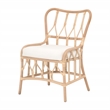 Pemberly Row Hand-Shaped Rattan Dining Chair in Natural (Set of 2)