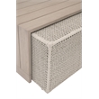 Pemberly Row Outdoor 2-Piece Teak and Rope Coffee Table 50
