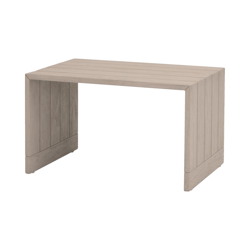 Pemberly Row Outdoor 2-Piece Teak and Rope Coffee Table 50