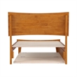 Pemberly Row Twin Solid Wood Platform Bed with Trundle in Light Toffee