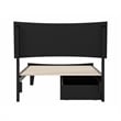Pemberly Row Twin XL Solid Wood Platform Bed with Storage Drawers in Black