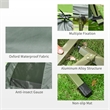 Pemberly Row Portable Folding Camping Cot with Steel Frame in Green