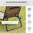 Pemberly Row Reclining Chaise Lounge Chair Steel and Polyester in Brown