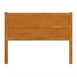 Pemberly Row Queen Mid-Century Panel Solid Wood Headboard in Light Toffee