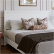 Pemberly Row King Mid-Century Panel Solid Wood Headboard in White