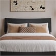 Pemberly Row Full Solid Wood Platform Bed with Twin Trundle in Black