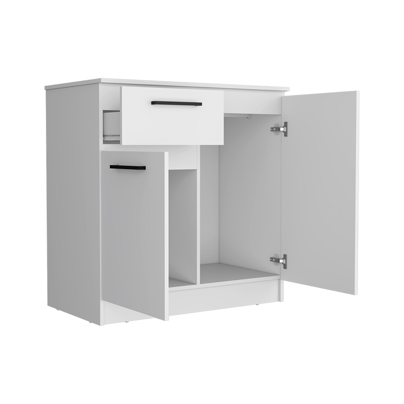 Pemberly Row Contemporary Bedroom Dresser in White Engineered Wood
