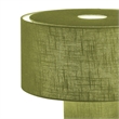 Pemberly Row Contemporary Moonlight Table Lamp with Avocado Fabric Shade