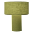 Pemberly Row Contemporary Moonlight Table Lamp with Avocado Fabric Shade