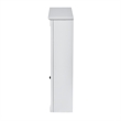 Pemberly Row White Wood Wall Mounted Mirror Medicine Cabinet Bathroom Organizer
