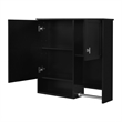 Pemberly Row Wall Mounted Bathroom Medicine Cabinet with Mirror & Towel Bar