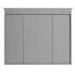 Pemberly Row Wall Mounted Bathroom Medicine Cabinet with Mirror & Open Shelves