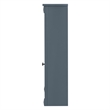 Pemberly Row Blue Wall Mounted Bathroom Medicine Cabinet with Mirror & Shelves