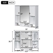 Pemberly Row Wall Mounted Bathroom Medicine Cabinet with Mirror & Towel Bar