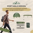 Pemberly Row Single-Person Camping Tent Cot Steel and Polyester in Green