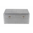Pemberly Row Cocktail Table with Silver Aluminum Cladding & Exposed Screws