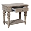 Pemberly Row Contemporary 1 Drawer Open Nightstand in French Gray