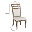 Pemberly Row Contemporary Upholstered Side Chair in Flax Seed (Two Pack)