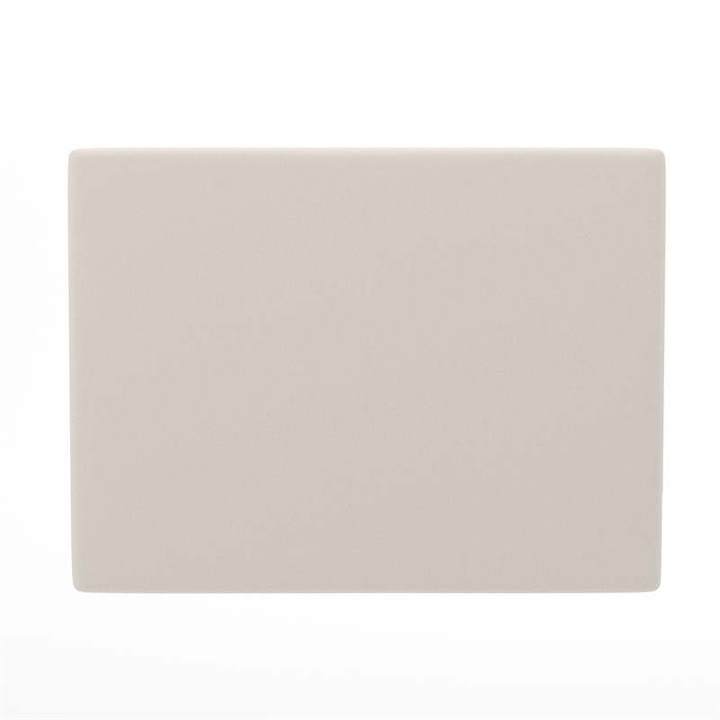 Pemberly Row Upholstered Twin Headboard with 2 Power Outlets & USB Ports - Beige