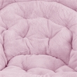 Pemberly Row Folding XL Faux Fur Saucer Chair for Dorm or Bedroom in Purple/Gold