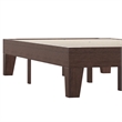 Pemberly Row Wood Platform Twin Bed with 14 Support Slats in Walnut