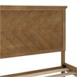 Pemberly Row Solid Wood King Platform Bed Frame with Headboard in Light Brown