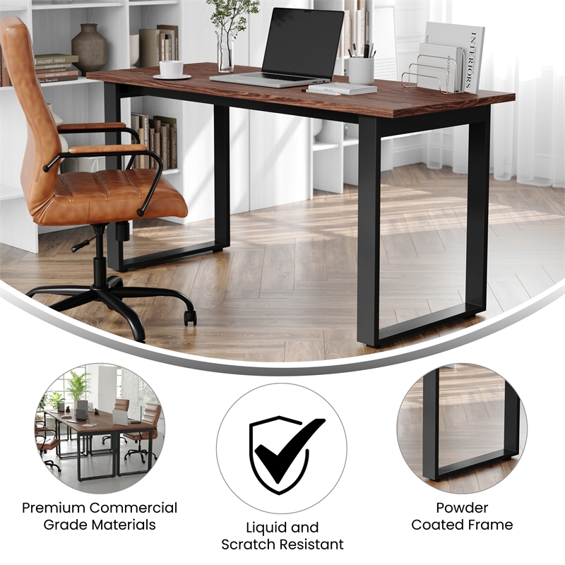 Pemberly Row 60x24 Conference Table with Laminate Top and U-Frame Base in Walnut
