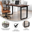 Pemberly Row 60x24 Conference Table with Laminate Top and U-Frame Base in Walnut