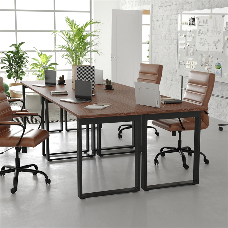 Pemberly Row 60x24 Conference Table with Laminate Top and U-Frame Base in Walnut