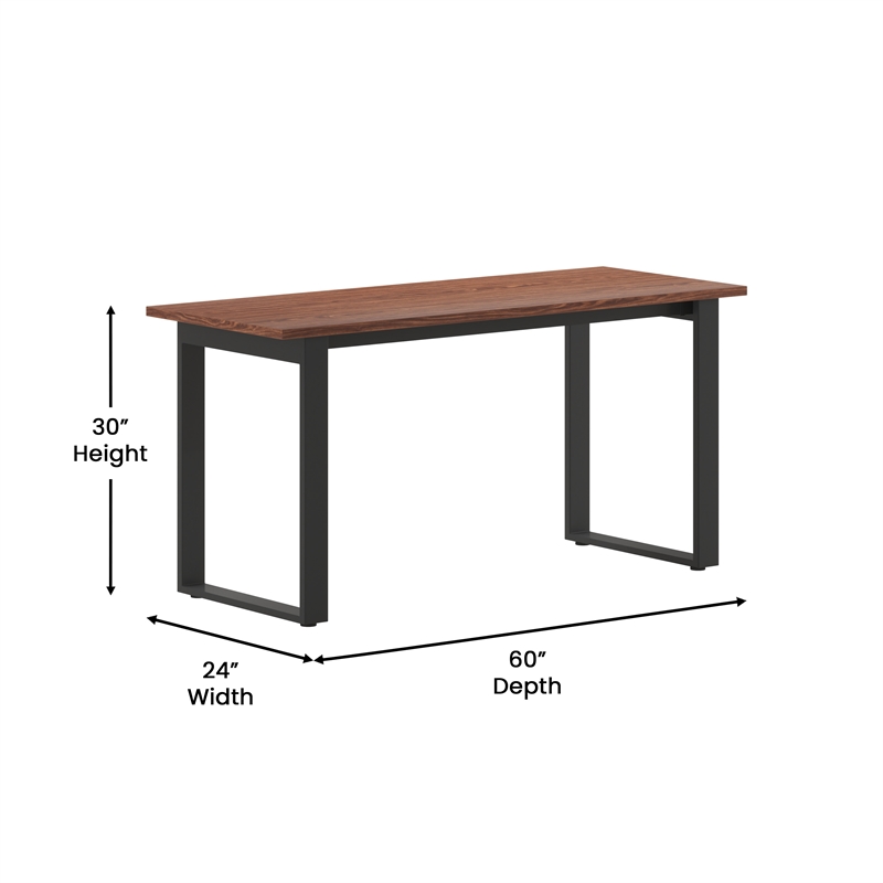 Pemberly Row 60x24 Conference Table with Laminate Top and U-Frame Base in Walnut