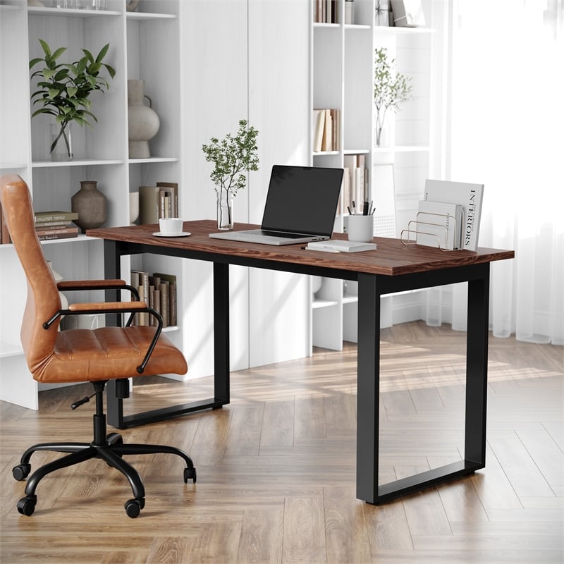Pemberly Row 60x24 Conference Table with Laminate Top and U-Frame Base in Walnut