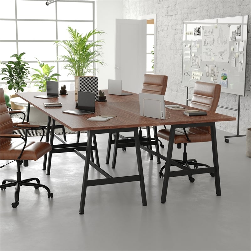Pemberly Row 60x30 Conference Table with Laminate Top and A-Frame Base in Walnut