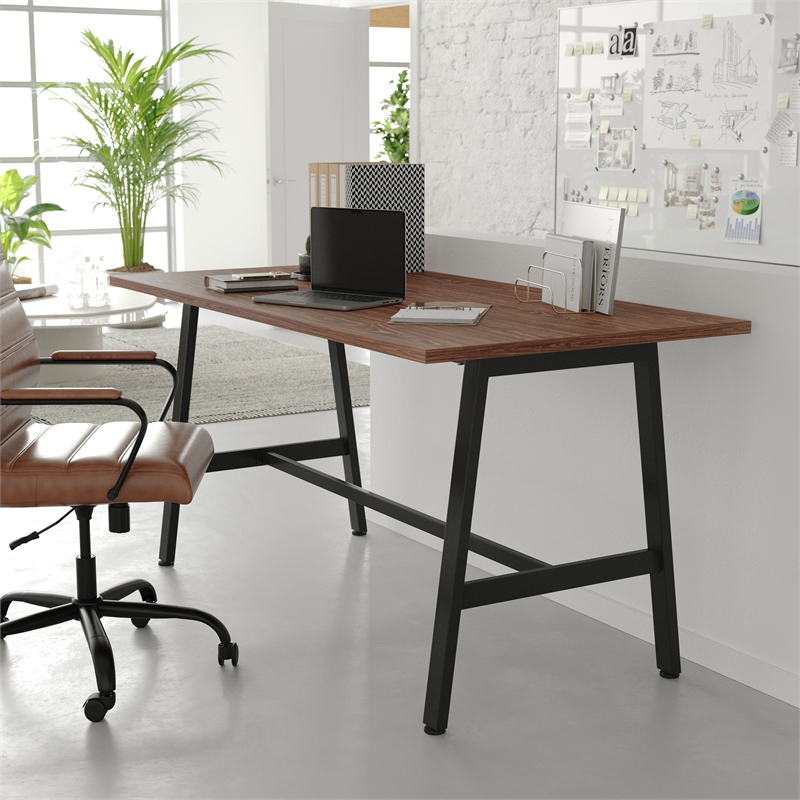 Pemberly Row 60x30 Conference Table with Laminate Top and A-Frame Base in Walnut