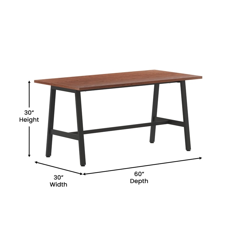 Pemberly Row 60x30 Conference Table with Laminate Top and A-Frame Base in Walnut