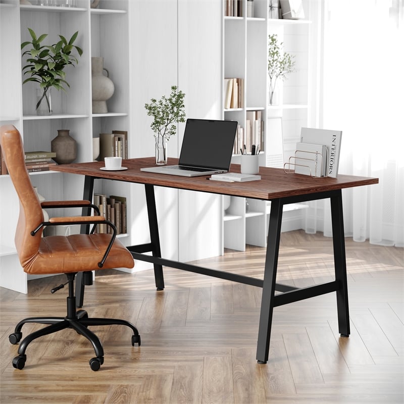 Pemberly Row 60x30 Conference Table with Laminate Top and A-Frame Base in Walnut