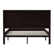 Pemberly Row Solid Wood Full Platform Bed with Headboard and Slats in Dark Brown