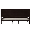 Pemberly Row Solid Wood King Platform Bed with Headboard and Slats in Dark Brown