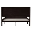 Pemberly Row Solid Wood Queen Platform Bed with Headboard & Slats in Dark Brown