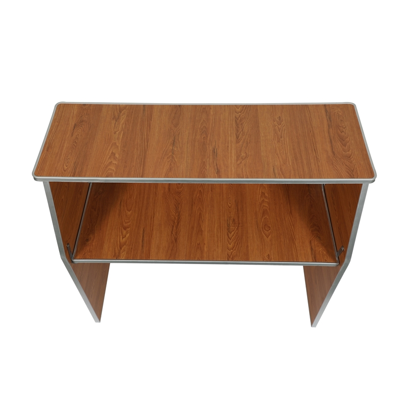 Pemberly Row 4' Maple Laminate Foldable Portable Event Bar for Catering