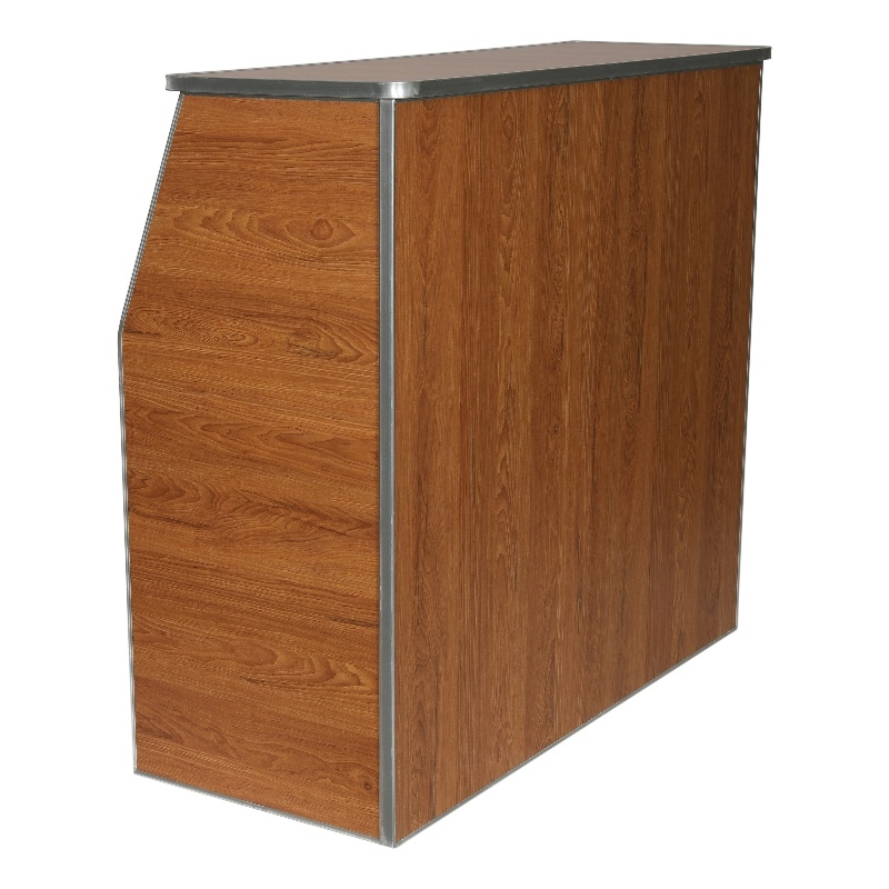 Pemberly Row 4' Maple Laminate Foldable Portable Event Bar for Catering