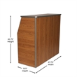 Pemberly Row 4' Maple Laminate Foldable Portable Event Bar for Catering