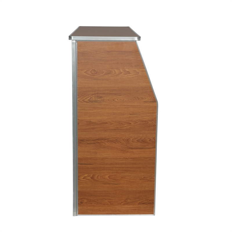 Pemberly Row 4' Maple Laminate Foldable Portable Event Bar for Catering