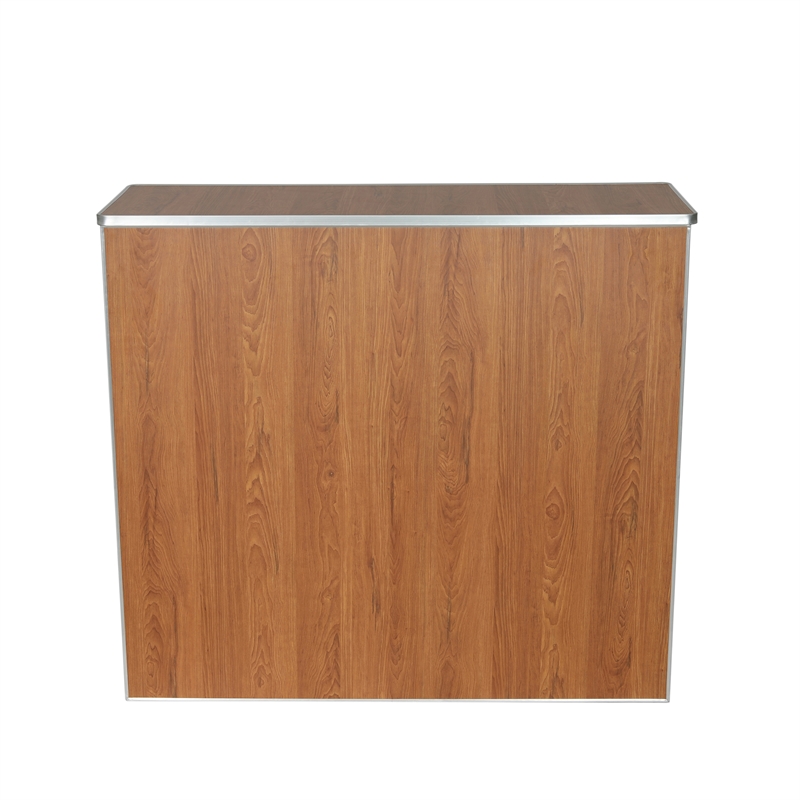 Pemberly Row 4' Maple Laminate Foldable Portable Event Bar for Catering