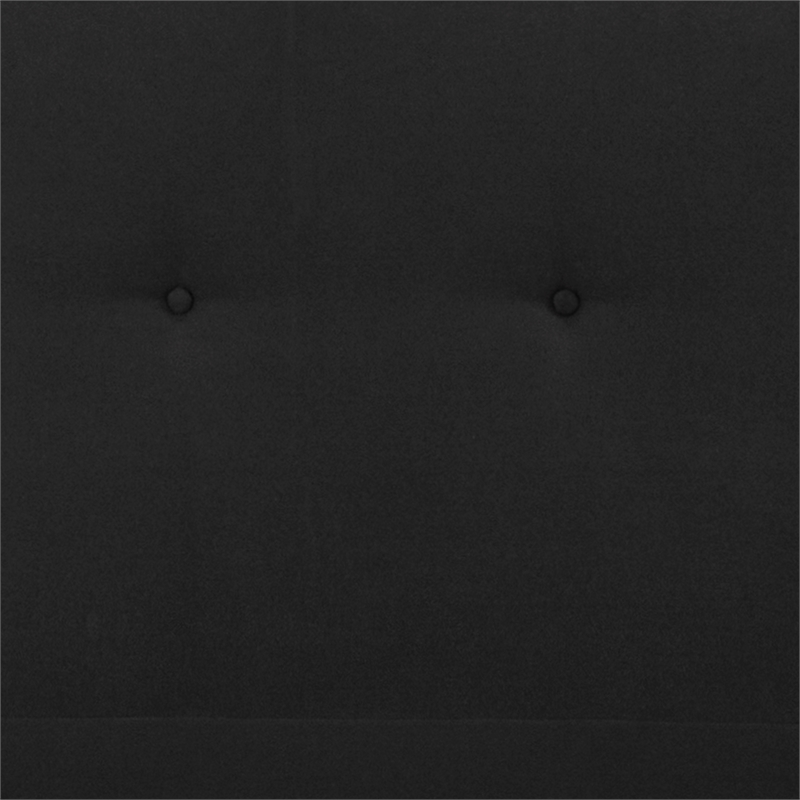 Pemberly Row Full Tufted Platform Bed in Black with 10